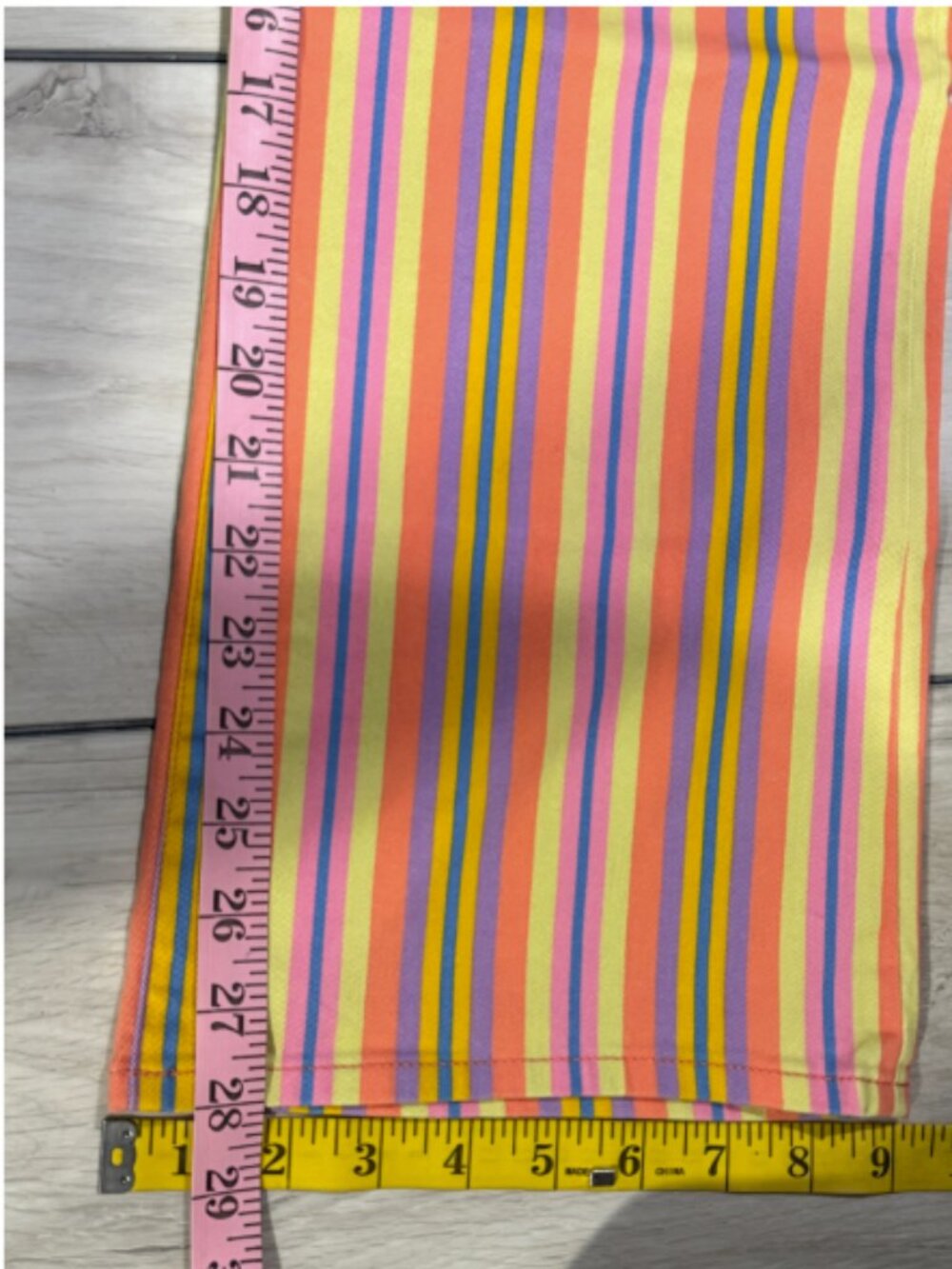 J. Crew Re-Imagined Eco Slim Demi-Boot Chino Pant Multicolor Vertical Stripe 29 - Picture 8 of 14